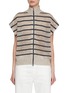 Main View - Click To Enlarge - BRUNELLO CUCINELLI - Cap Sleeve Sequin Embellished Linen Blend Cardigan