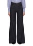 Main View - Click To Enlarge - BRUNELLO CUCINELLI - Seamed Front Unwashed Flared Leg Jeans