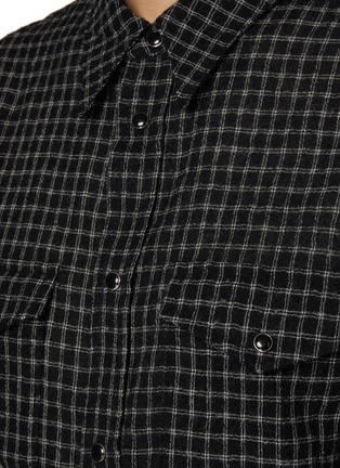  - TONYWACK - Checkered Wool Blend Western Shirt