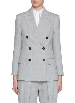 Main View - Click To Enlarge - BRUNELLO CUCINELLI - Double Breasted Sparkle Blazer