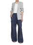 Figure View - Click To Enlarge - BRUNELLO CUCINELLI - Denim Look Linen Pants