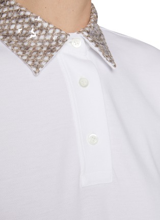  - BRUNELLO CUCINELLI - Embroidered Collar Cotton Polo Shirt