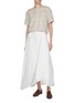 Figure View - Click To Enlarge - BRUNELLO CUCINELLI - Draped Bubble Maxi Skirt