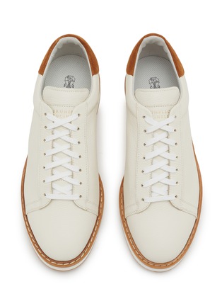 Detail View - Click To Enlarge - BRUNELLO CUCINELLI - Low Top Leather Men's Sneakers