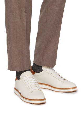 Figure View - Click To Enlarge - BRUNELLO CUCINELLI - Low Top Leather Men's Sneakers