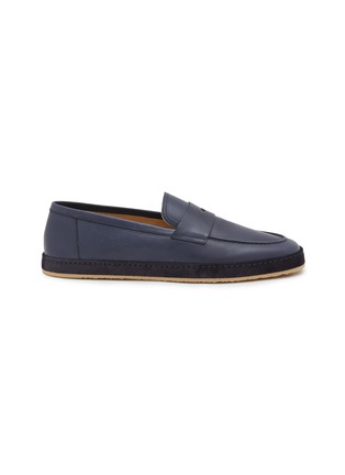 Main View - Click To Enlarge - BRUNELLO CUCINELLI - Slip On Leather Penny Loafers