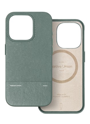 Detail View - Click To Enlarge - NATIVE UNION - (Re)Classic Case for iPhone 16 Pro — Slate Green