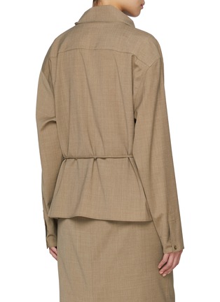 Back View - Click To Enlarge - LE17SEPTEMBRE - Wrapped Front Wool Blend Shirt