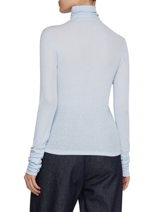 Back View - Click To Enlarge - LE17SEPTEMBRE - Sheer Cotton Turtleneck Top