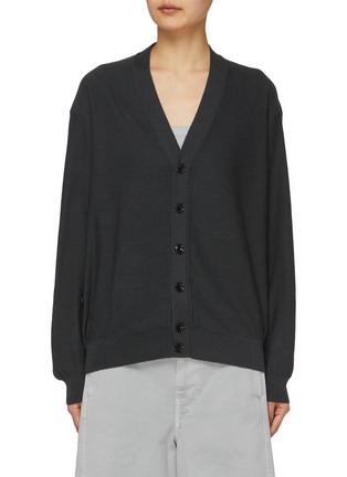 Main View - Click To Enlarge - LEMAIRE - Twisted V-Neck Wool Blend Cardigan