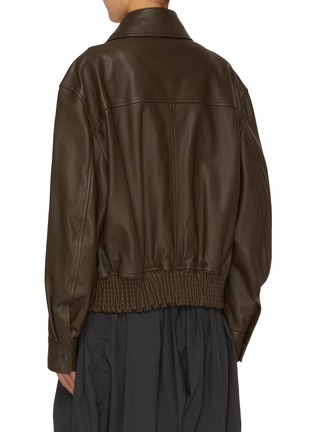 Back View - Click To Enlarge - LEMAIRE - Elasticated Hem Leather Blouson Jacket