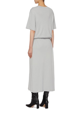 Back View - Click To Enlarge - LEMAIRE - Belted Rib Cotton T-Shirt Dress