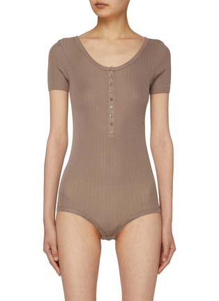 Main View - Click To Enlarge - LEMAIRE - Button Rib Bodysuit