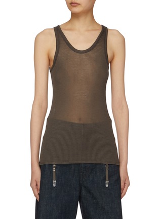 Main View - Click To Enlarge - LEMAIRE - Seamless Rib Suspender Tank Top