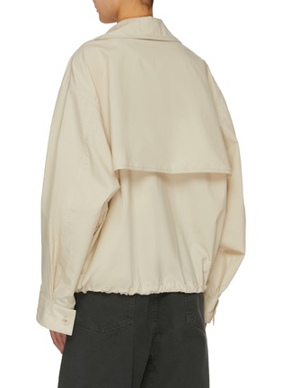 Back View - Click To Enlarge - LEMAIRE - Convertible Collar Light Cotton Blouson Jacket