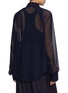 Back View - Click To Enlarge - SONIA CARRASCO - Stitched Point Collar Sheer Shirt