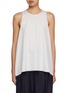 Main View - Click To Enlarge - SONIA CARRASCO - Fringed Edge Pinstripe Cotton Tank Top