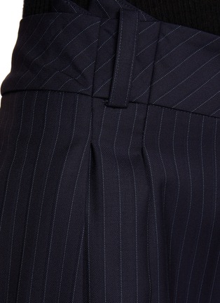  - SONIA CARRASCO - Relaxed Pleated Pinstripe Virgin Wool Pants