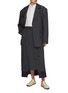 Figure View - Click To Enlarge - SONIA CARRASCO - Layered Hem Virgin Wool Trench Skirt