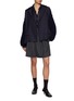 Figure View - Click To Enlarge - SONIA CARRASCO - Hybrid Open Knit Sleeve Blazer