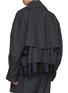 Back View - Click To Enlarge - SONIA CARRASCO - Layered Hem Cropped Virgin Wool Trench Coat