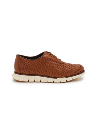 Main View - Click To Enlarge - COLE HAAN - ZERØGRAND Remastered Woven Leather Oxfords Shoes