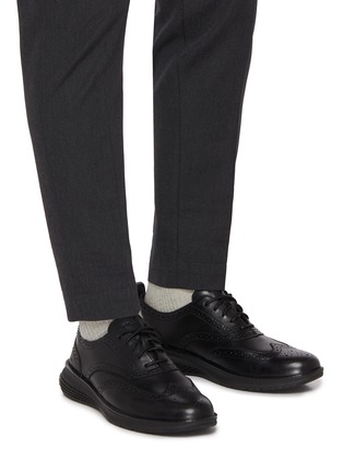 Figure View - Click To Enlarge - COLE HAAN - ØriginalGrand Energyweave Wingtip Leather Oxfords Shoes