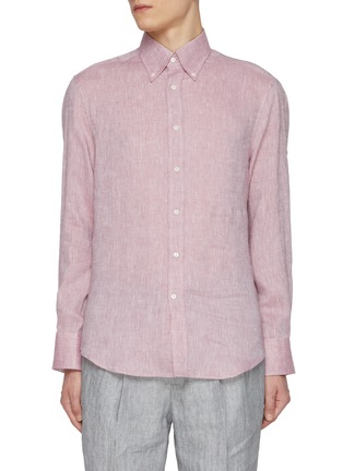 Main View - Click To Enlarge - BRUNELLO CUCINELLI - Buttoned Down Linen Shirt