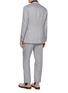 Back View - Click To Enlarge - BRUNELLO CUCINELLI - Peak Lapel Double Breasted Linen Suit