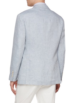 Back View - Click To Enlarge - BRUNELLO CUCINELLI - Notch Lapel Single Breasted Linen Blazer