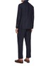 Back View - Click To Enlarge - BRUNELLO CUCINELLI - Striped Single Breasted Suit