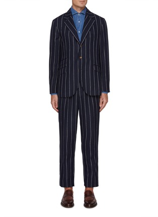 Main View - Click To Enlarge - BRUNELLO CUCINELLI - Striped Single Breasted Suit