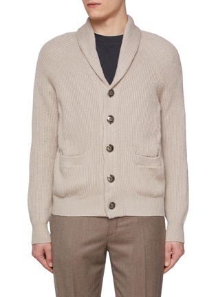 Main View - Click To Enlarge - BRUNELLO CUCINELLI - Shawl Lapel Cotton Cardigan