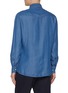 Back View - Click To Enlarge - BRUNELLO CUCINELLI - Spread Collar Pocket Denim Western Shirt