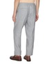 Back View - Click To Enlarge - BRUNELLO CUCINELLI - Pleated Drawstring Cropped Linen Pants