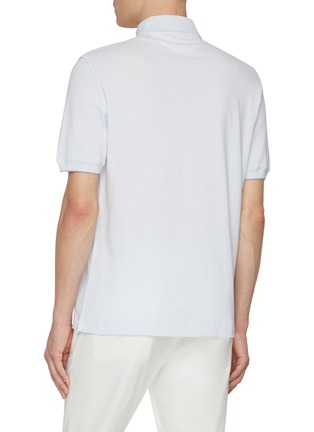 Back View - Click To Enlarge - BRUNELLO CUCINELLI - Logo Cotton Polo Shirt