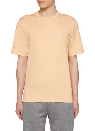 Main View - Click To Enlarge - BRUNELLO CUCINELLI - Crewneck Logo Cotton T-Shirt