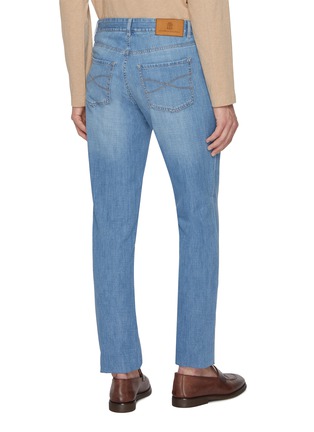 Back View - Click To Enlarge - BRUNELLO CUCINELLI - Washed Five Pocket Jeans