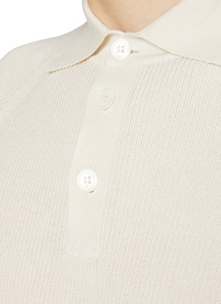  - BRUNELLO CUCINELLI - Spread Collar Knitted Cotton Polo Shirt