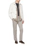 Figure View - Click To Enlarge - BRUNELLO CUCINELLI - Camp Collar Flap Pocket Silk Jacket