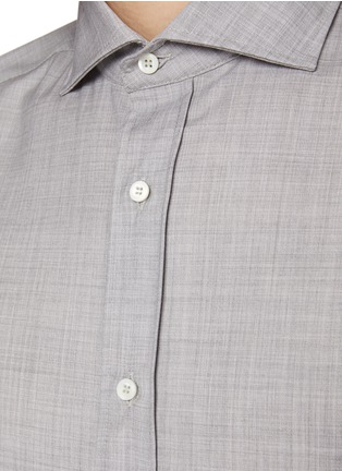  - BRUNELLO CUCINELLI - Spread Collar Virgin Wool Shirt