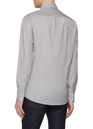 Back View - Click To Enlarge - BRUNELLO CUCINELLI - Spread Collar Virgin Wool Shirt