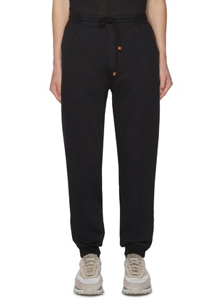 Main View - Click To Enlarge - BRUNELLO CUCINELLI - Drawstring Zipped Cuff Cotton Blend Sweatpants