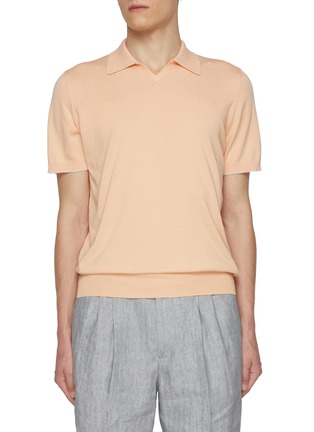 Main View - Click To Enlarge - BRUNELLO CUCINELLI - Open Collar Cotton Polo Shirt