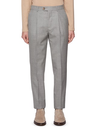 Main View - Click To Enlarge - BRUNELLO CUCINELLI - Four Pocket Pleated Virgin Wool Pants