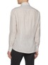 Back View - Click To Enlarge - BRUNELLO CUCINELLI - Spread Collar Semi-Sheer Linen Shirt