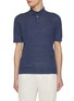 Main View - Click To Enlarge - BRUNELLO CUCINELLI - Spread Collar Linen Cotton Polo Shirt