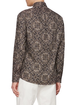 Back View - Click To Enlarge - BRUNELLO CUCINELLI - Buttoned Down Paisley Cotton Shirt