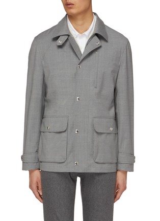 Main View - Click To Enlarge - BRUNELLO CUCINELLI - Patch Pocket Virgin Wool Field Jacket