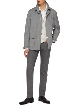 Figure View - Click To Enlarge - BRUNELLO CUCINELLI - Patch Pocket Virgin Wool Field Jacket